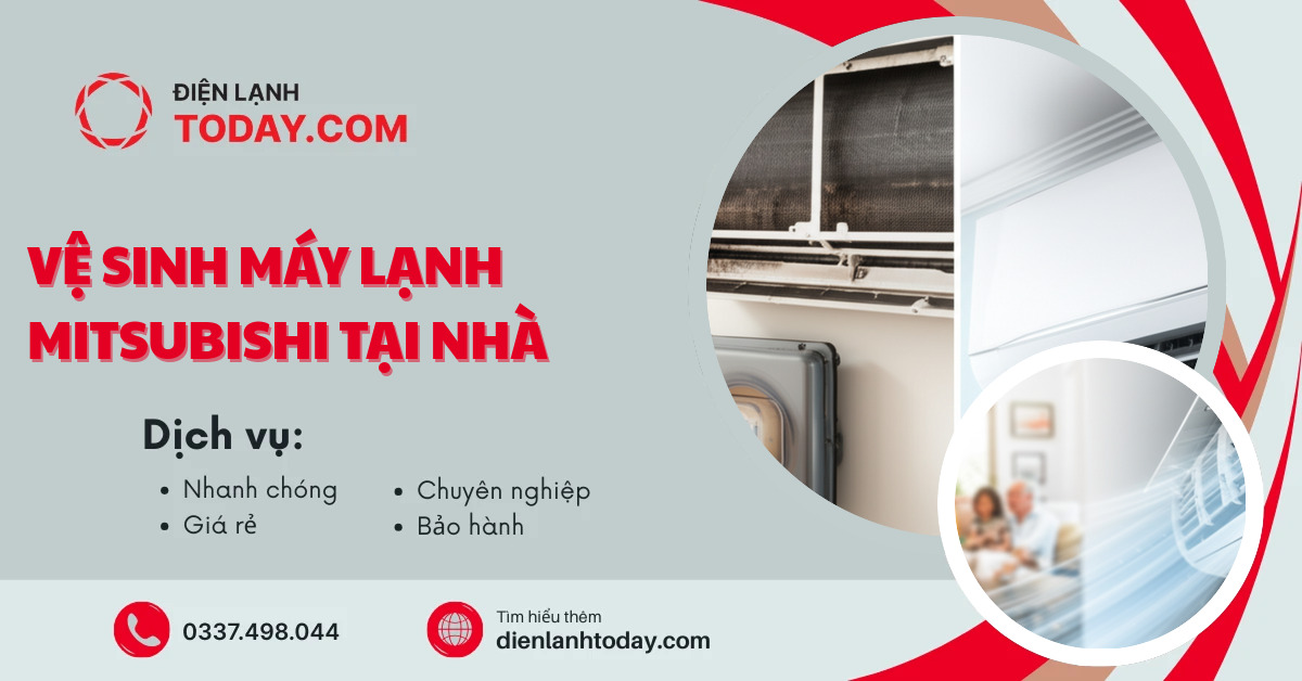 Vệ sinh máy lạnh Mitsubishi tại nhà