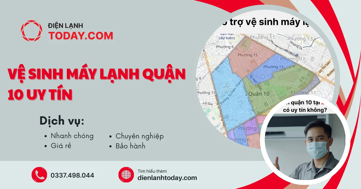 Vệ sinh máy lạnh quận 10 uy tín