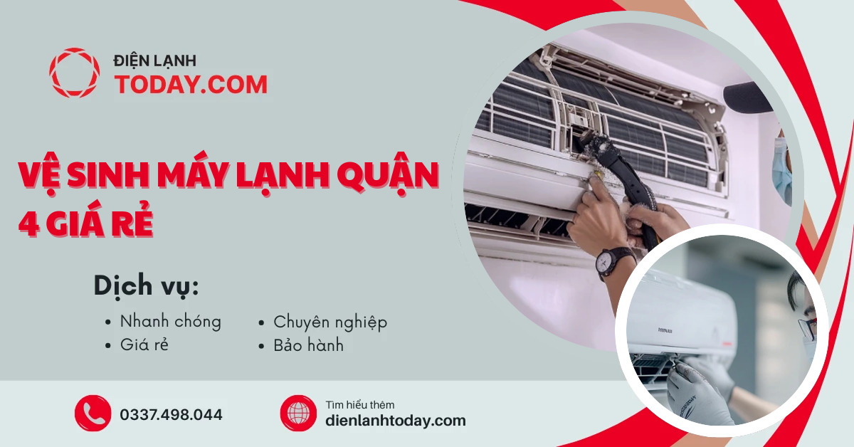 Vệ sinh máy lạnh quận 4 giá rẻ