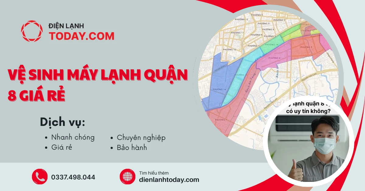 Vệ sinh máy lạnh quận 8 giá rẻ