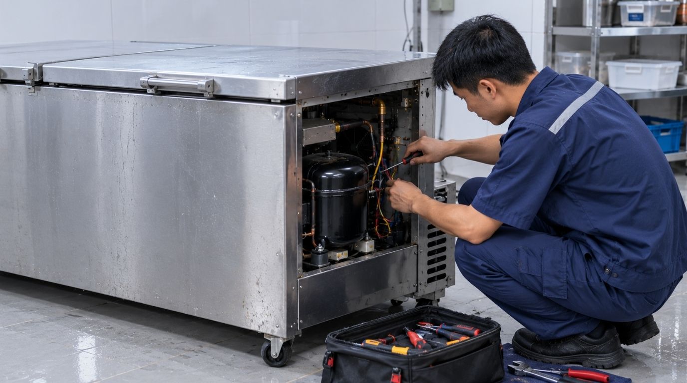 Quy trình sửa tủ đông công nghiệp chuyên nghiệp từ A đến Z