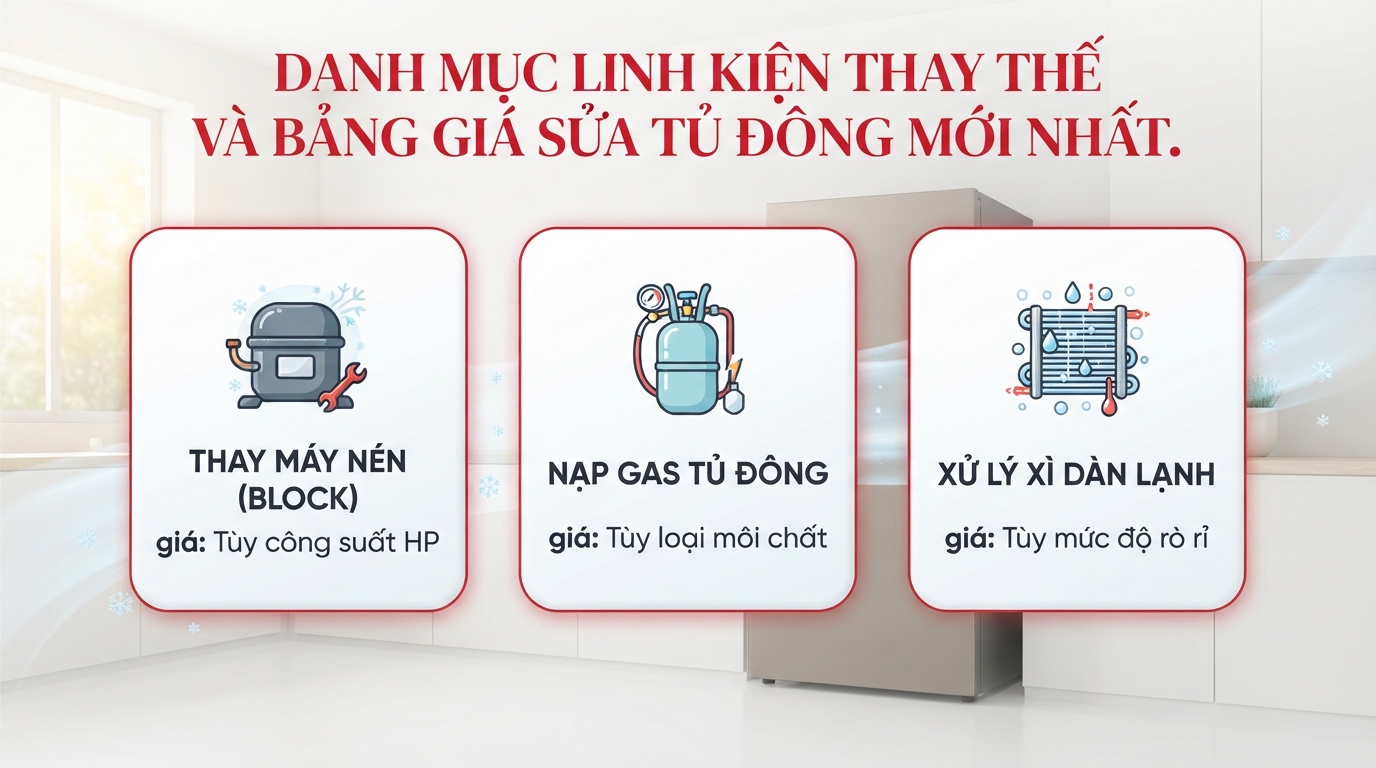 Các dấu hiệu nhận biết sự cố thường gặp trên dòng tủ đông Sanaky phổ biến.