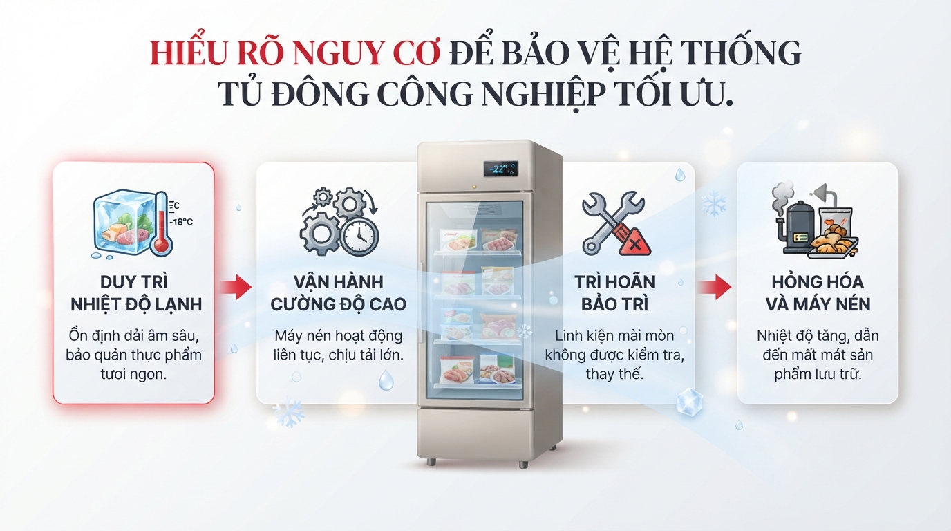 Các nhóm lỗi kỹ thuật điển hình ảnh hưởng đến hiệu suất vận hành của thiết bị.