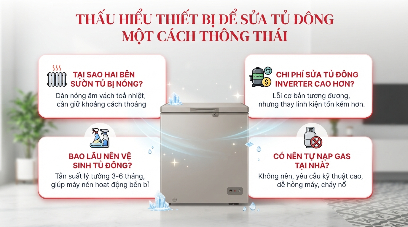 Cách sửa tủ đông Sanaky tại nhà đúng cách và chuẩn kỹ thuật