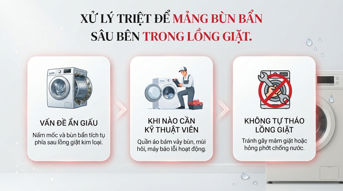 Cách vệ sinh lưới lọc máy giặt Panasonic đơn giản tại nhà