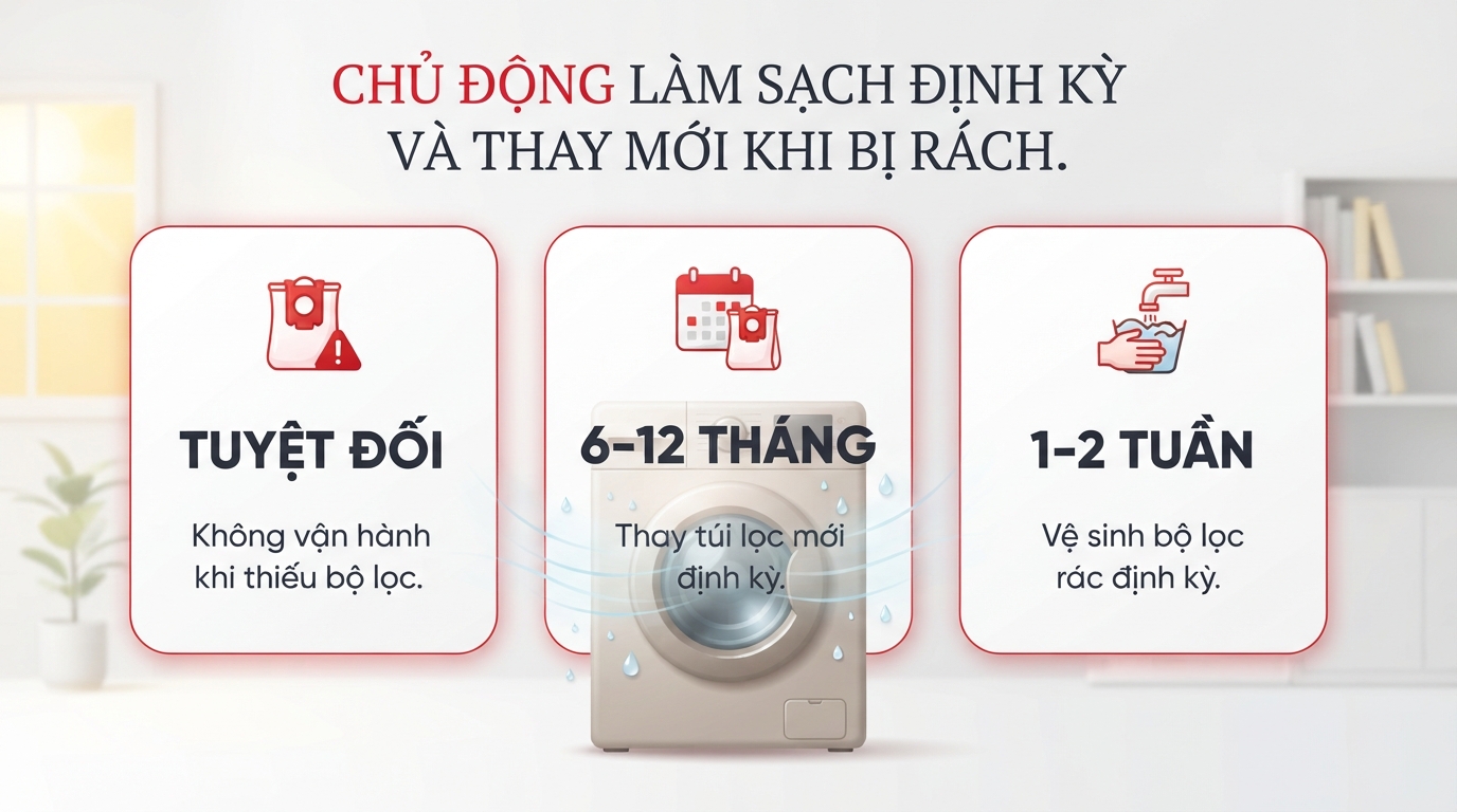 Cách vệ sinh lưới lọc máy giặt Panasonic đơn giản tại nhà