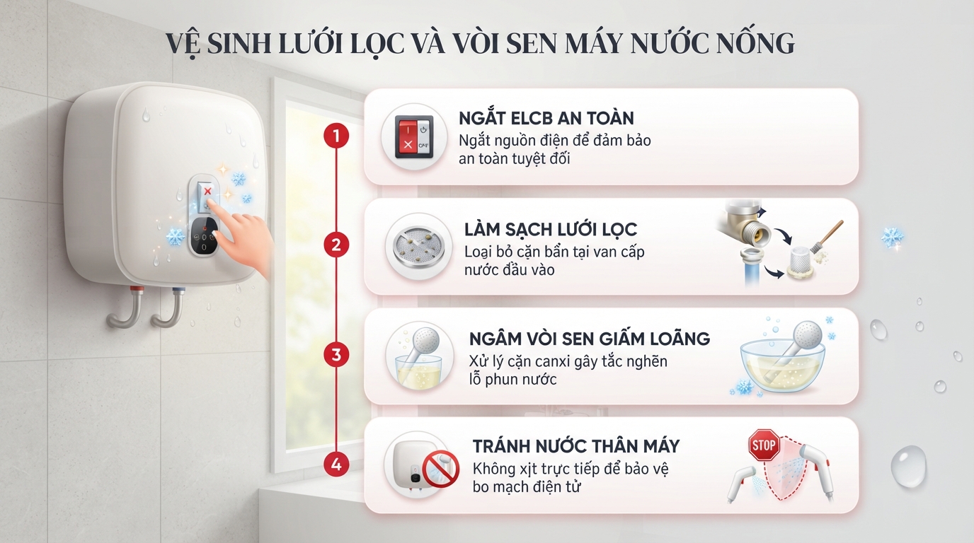 Cách vệ sinh máy nước nóng Ariston đúng kỹ thuật tại nhà