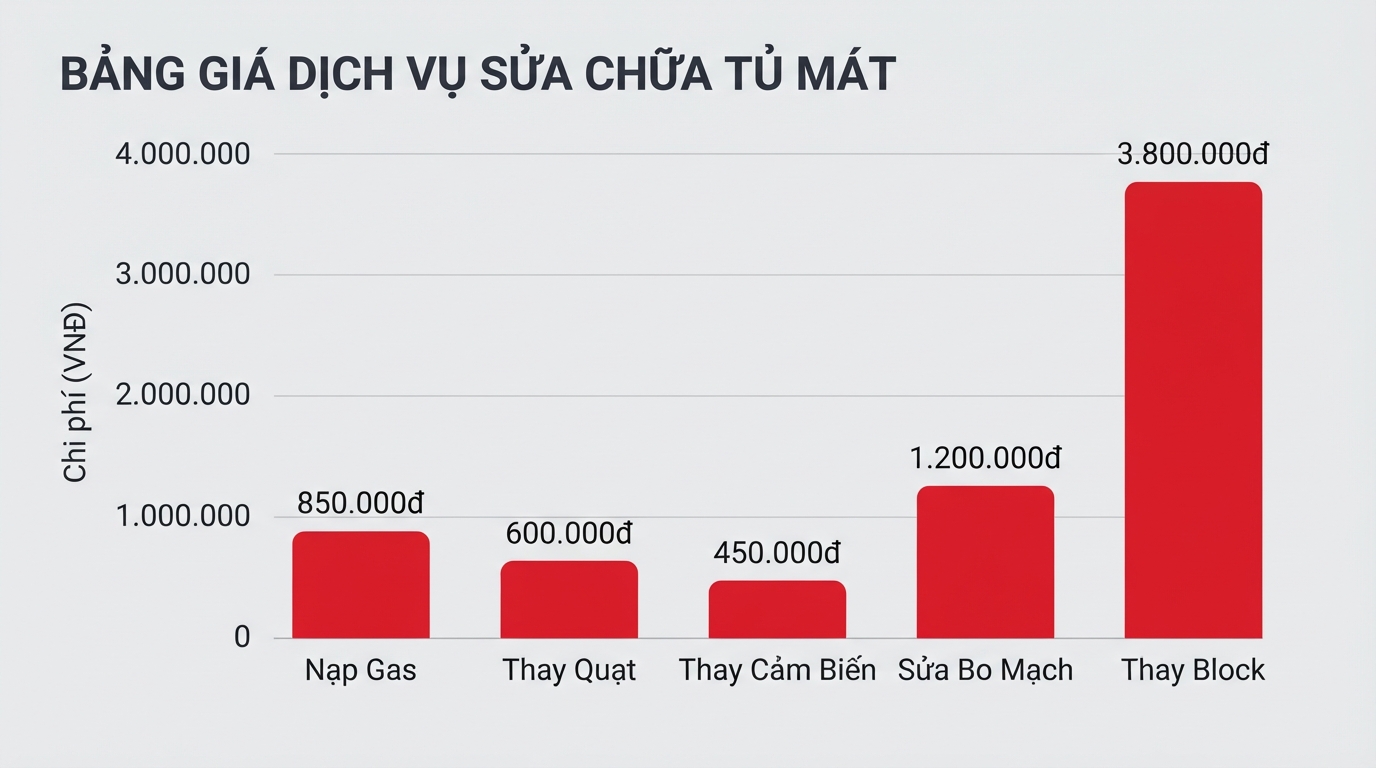 Chi phí thực tế biến động tùy thuộc model thiết bị và mức độ hư hại.