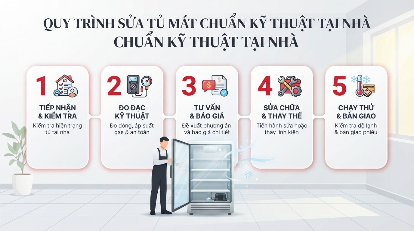 Dịch vụ sửa tủ mát Sanaky tại nhà uy tín và bảng giá mới nhất