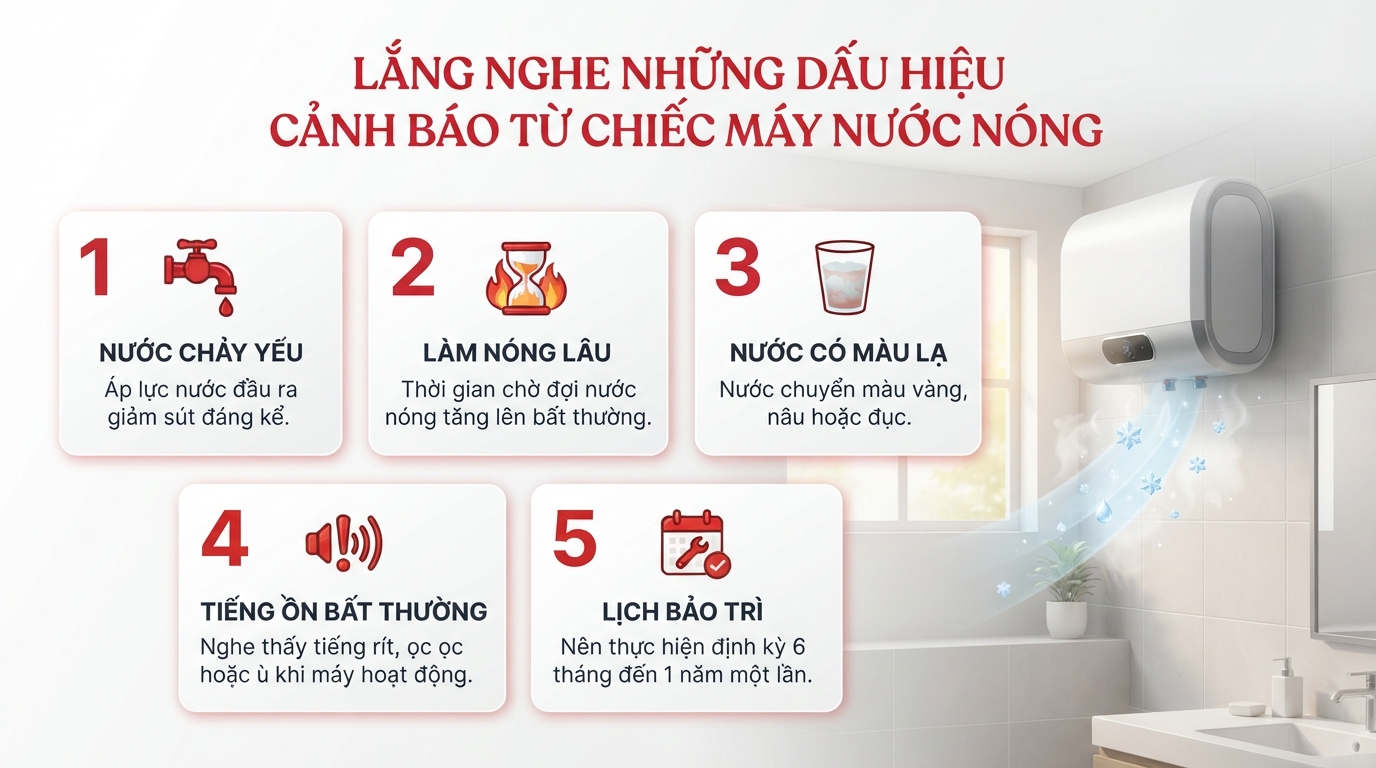Điểm khác biệt khi bảo trì giữa máy trực tiếp không bình chứa và máy gián tiếp Panasonic.