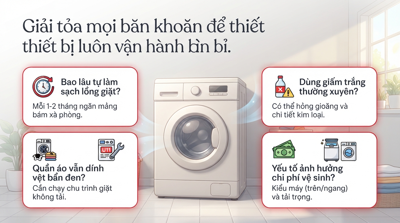 Hướng dẫn vệ sinh máy giặt Panasonic đúng chuẩn sạch khuẩn