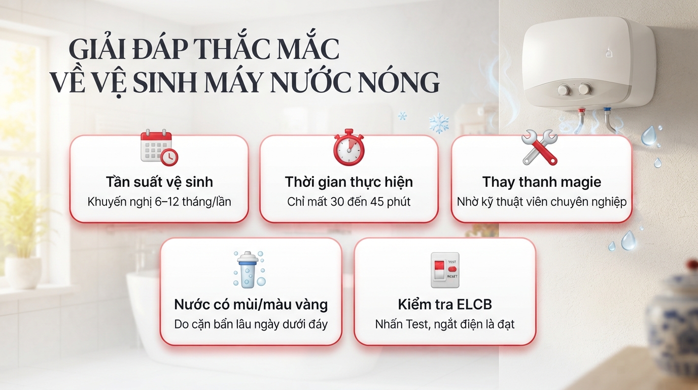 Hướng dẫn vệ sinh máy nước nóng nóng lạnh chuẩn kỹ thuật