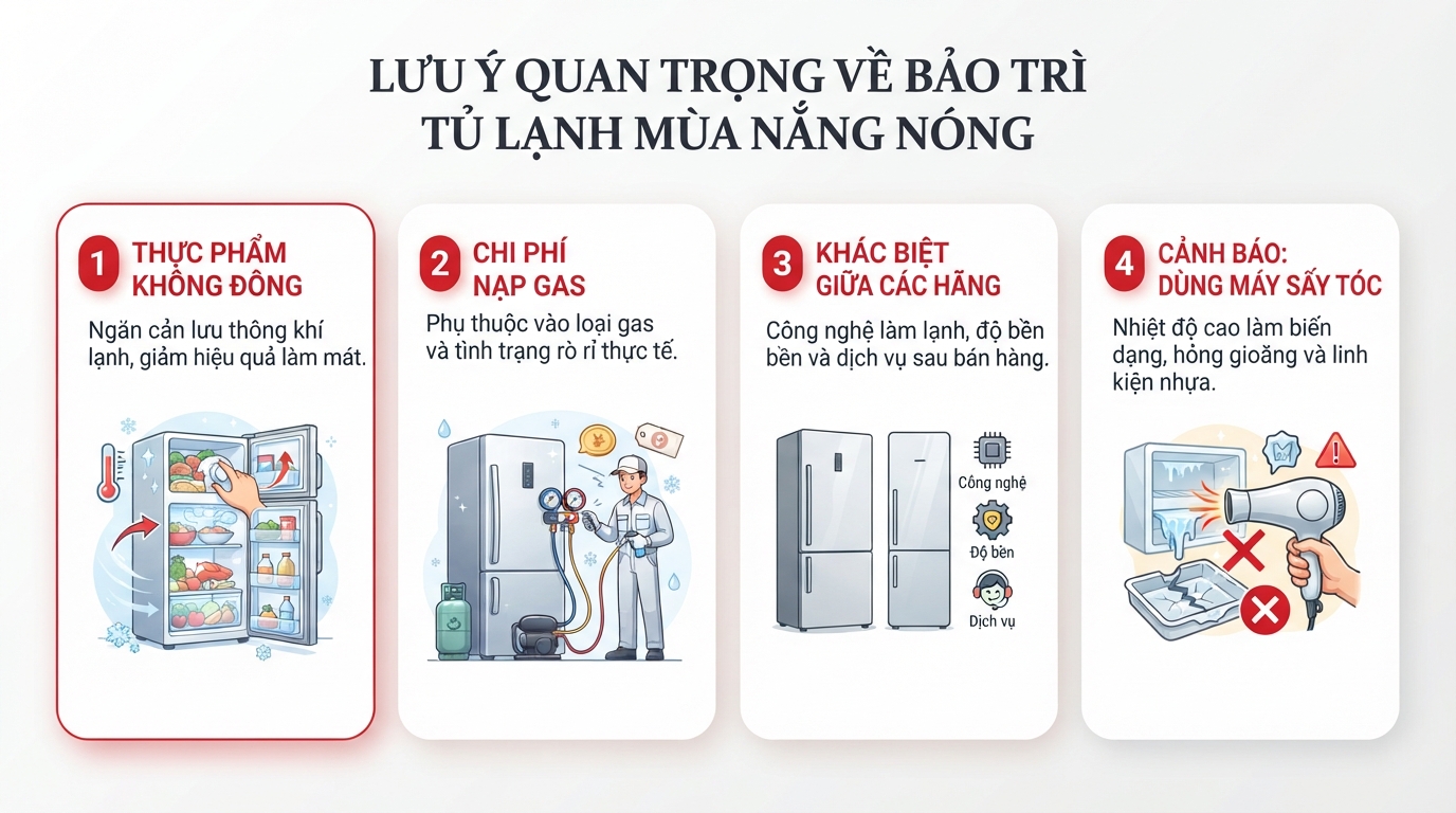 Những lưu ý quan trọng về chi phí nạp gas và cách bảo trì thiết bị mùa nắng nóng.