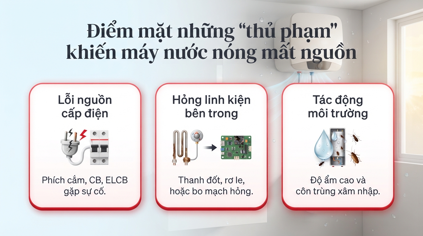 Nút Reset trên ELCB giúp khôi phục nguồn điện nhanh nếu máy không bị chạm chập.