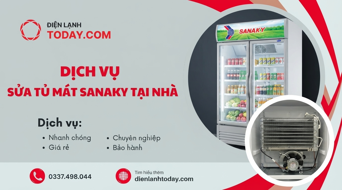 Dịch vụ sửa tủ mát Sanaky tại nhà uy tín và bảng giá mới nhất