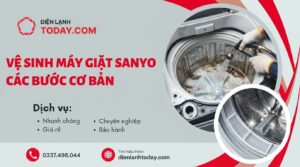 Hướng dẫn vệ sinh máy giặt Sanyo tại nhà đúng kỹ thuật