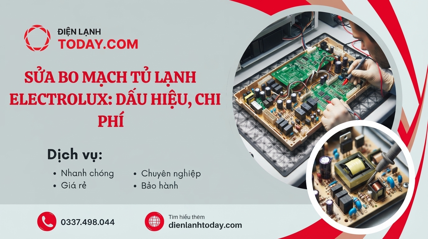 Sửa bo mạch tủ lạnh Electrolux: Dấu hiệu, chi phí và lưu ý