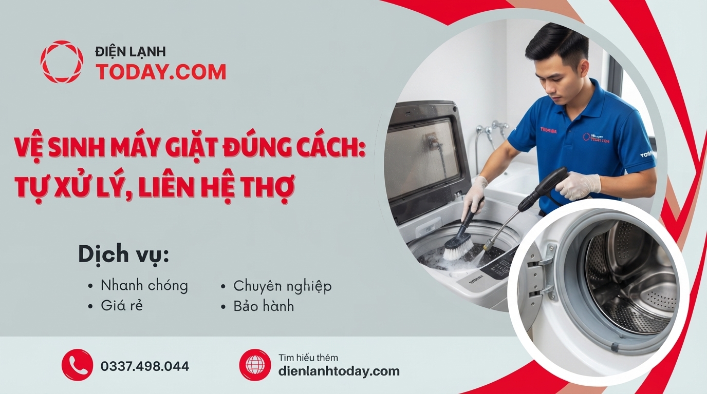 Vệ sinh máy giặt đúng cách: Tự xử lý tại nhà hay liên hệ thợ