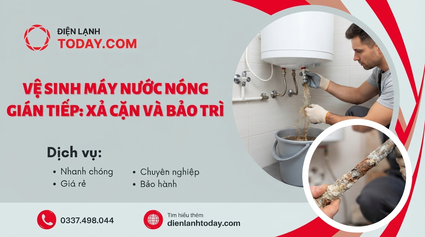 Vệ sinh máy nước nóng gián tiếp: Hướng dẫn xả cặn và bảo trì