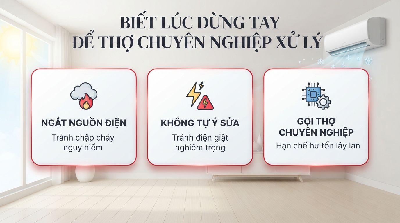Sáu bước trong quy trình xử lý sự cố máy giặt chuyên nghiệp tại nhà.