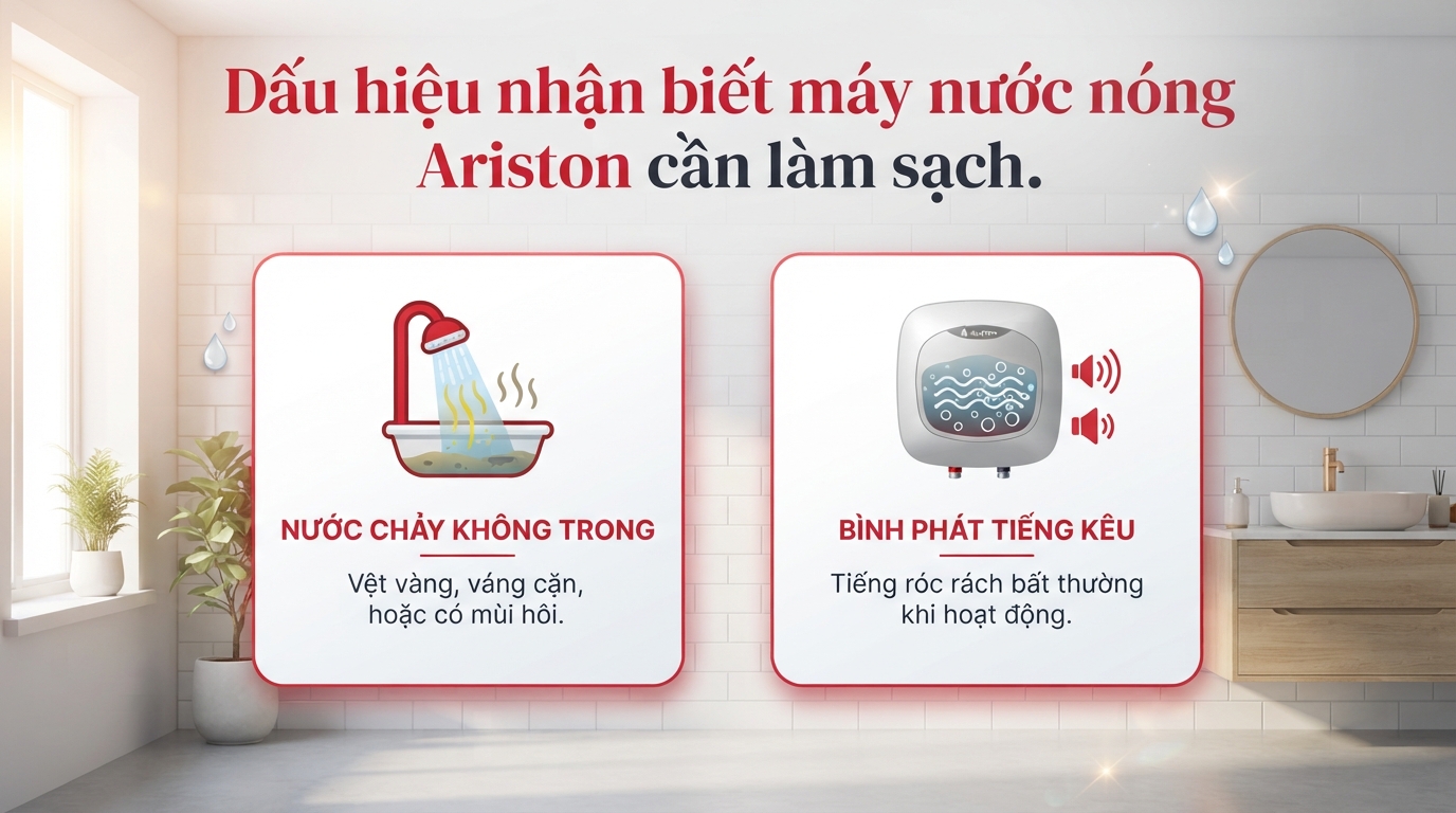 So sánh vị trí tích tụ cặn bẩn giữa bình gián tiếp và máy trực tiếp.