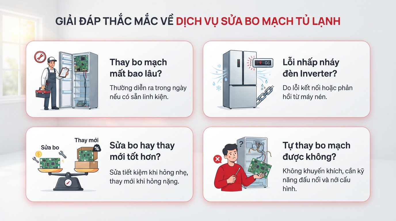 Sửa bo mạch tủ lạnh Electrolux: Bảng giá và lưu ý kỹ thuật