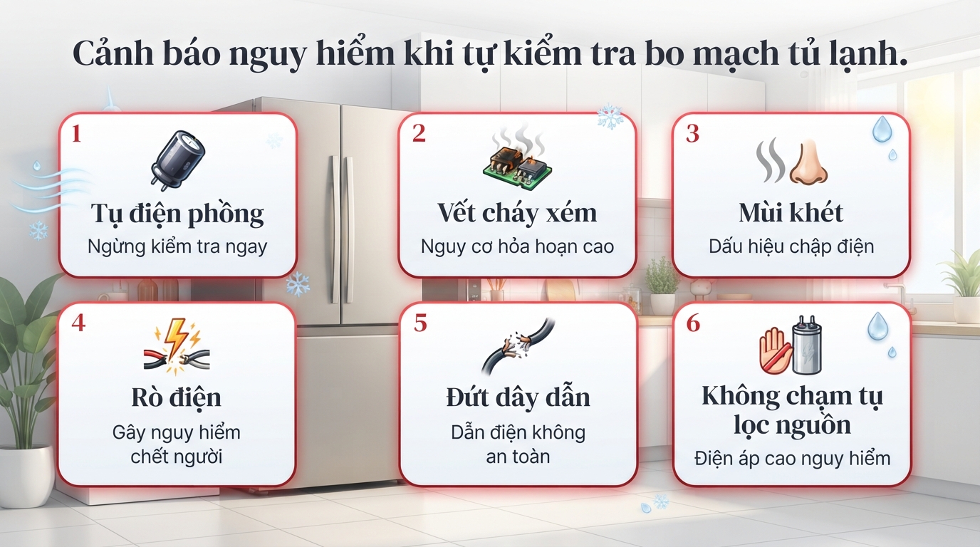 Sửa bo mạch tủ lạnh Electrolux: Bảng giá và lưu ý kỹ thuật