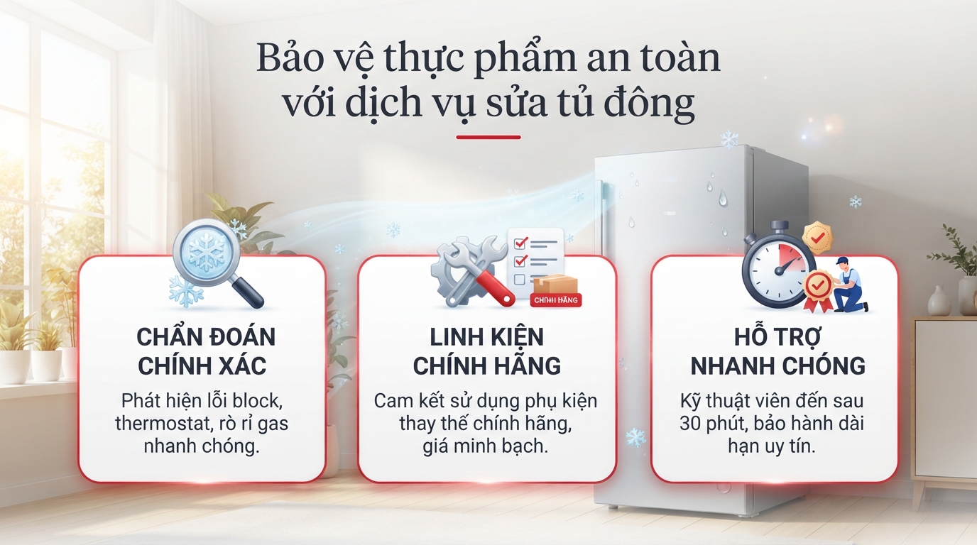 Sửa chữa tủ đông alaska giúp khắc phục lỗi rò điện và hỏng máy nén nhanh chóng.