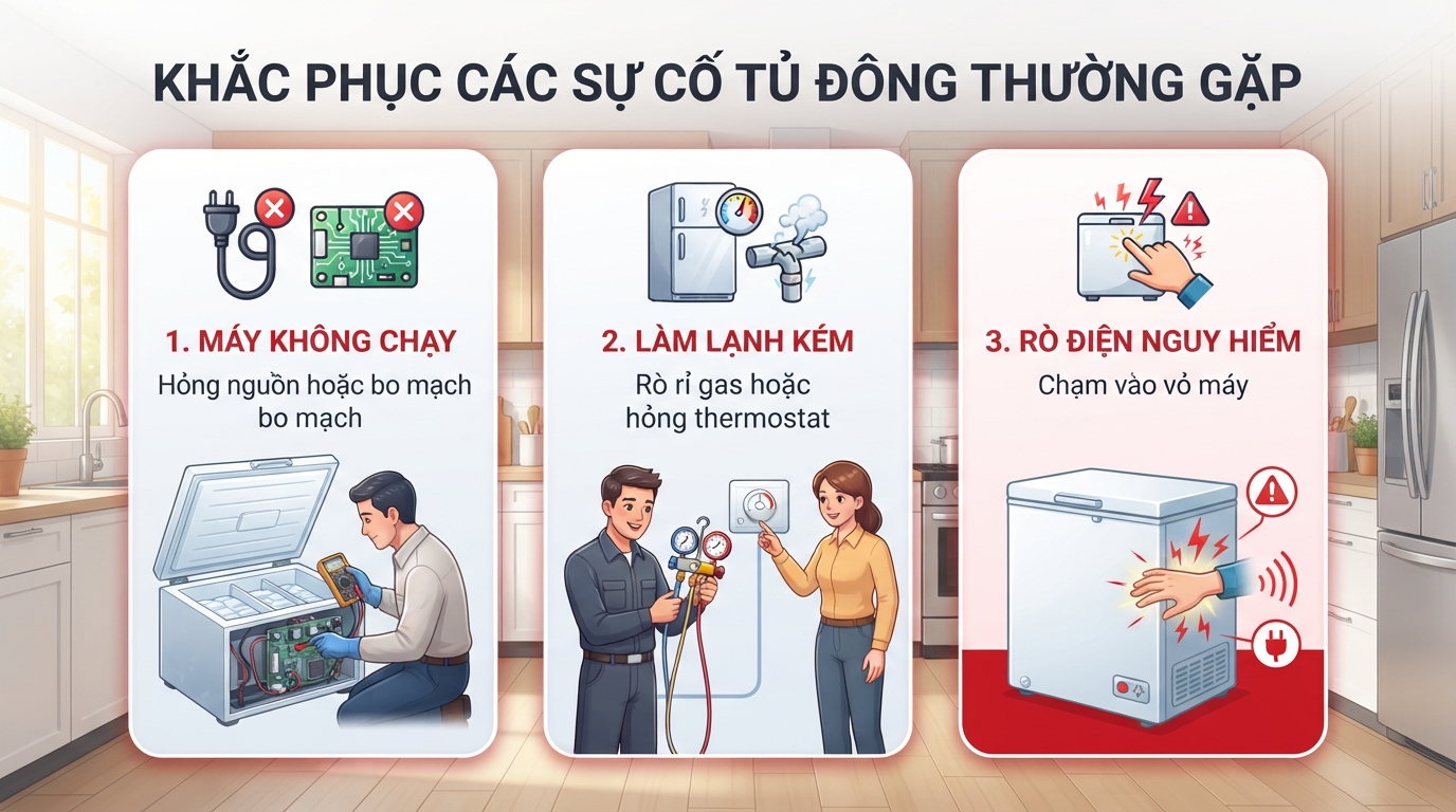 Sửa chữa tủ đông alaska giúp khắc phục lỗi rò điện và hỏng máy nén nhanh chóng. Sửa chữa tủ đông alaska giúp khắc phục lỗi rò điện và hỏng máy nén nhanh chóng.