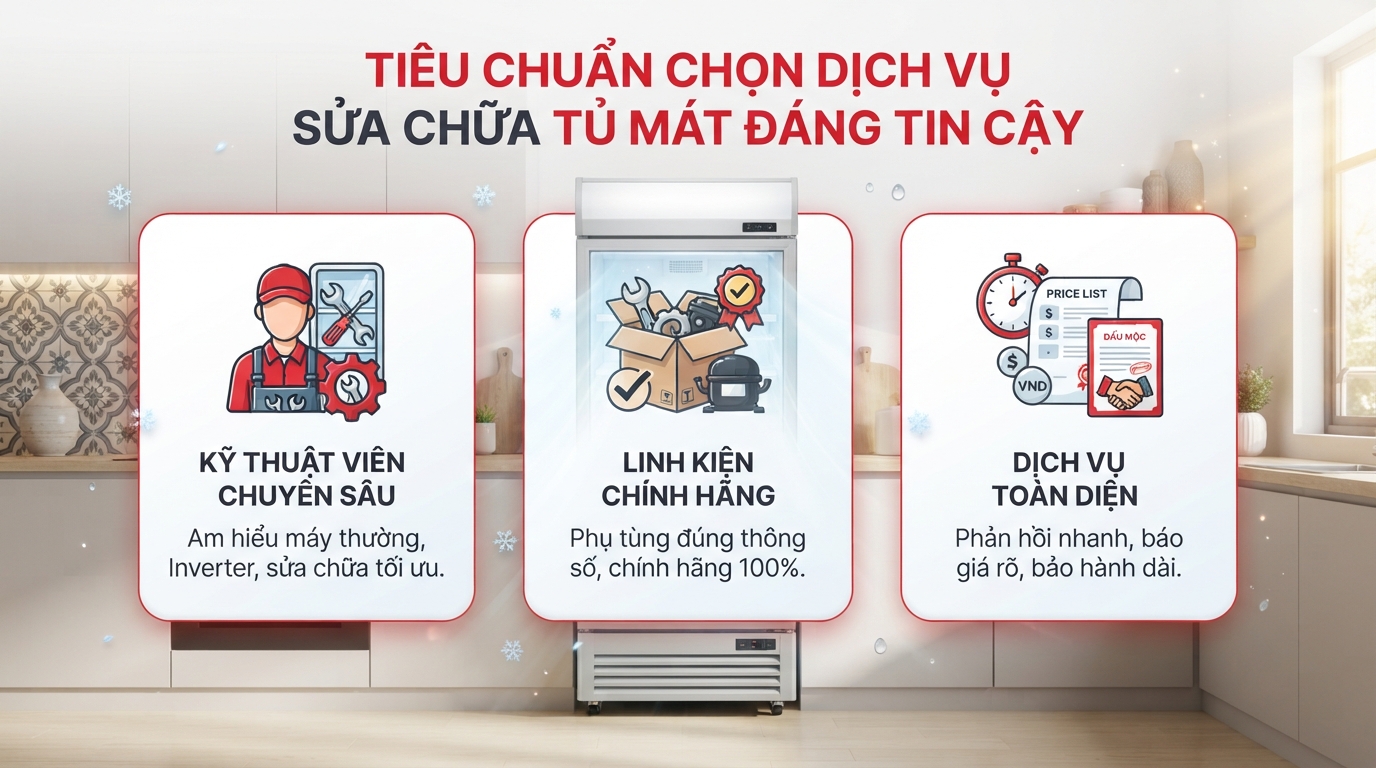 Sửa chữa tủ mát Alaska: Khắc phục lỗi nhanh chóng và an toàn