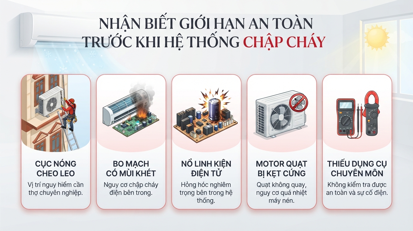 Sửa điều hòa báo lỗi E7: Nguyên nhân và cách xử lý triệt để