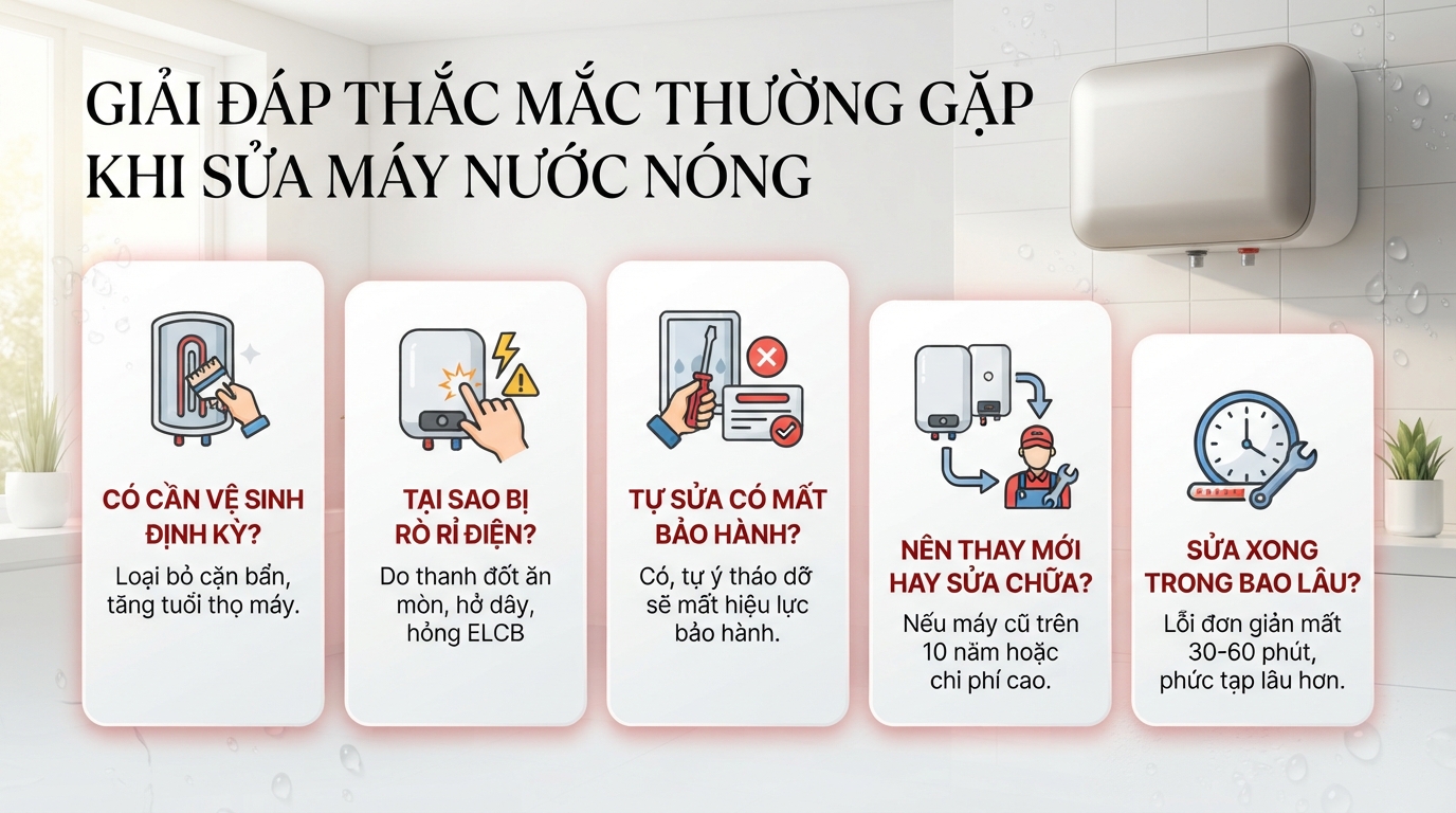 Sửa máy nước nóng: Cách khắc phục lỗi hiệu quả và nhanh chóng