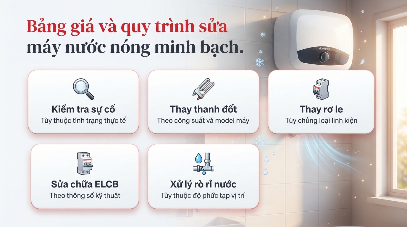 Sửa máy nước nóng: Cách khắc phục lỗi hiệu quả và nhanh chóng