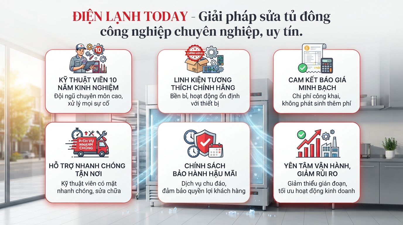 Sửa Tủ Đông Công Nghiệp: Chẩn Đoán Và Khắc Phục Lỗi Hiệu Quả