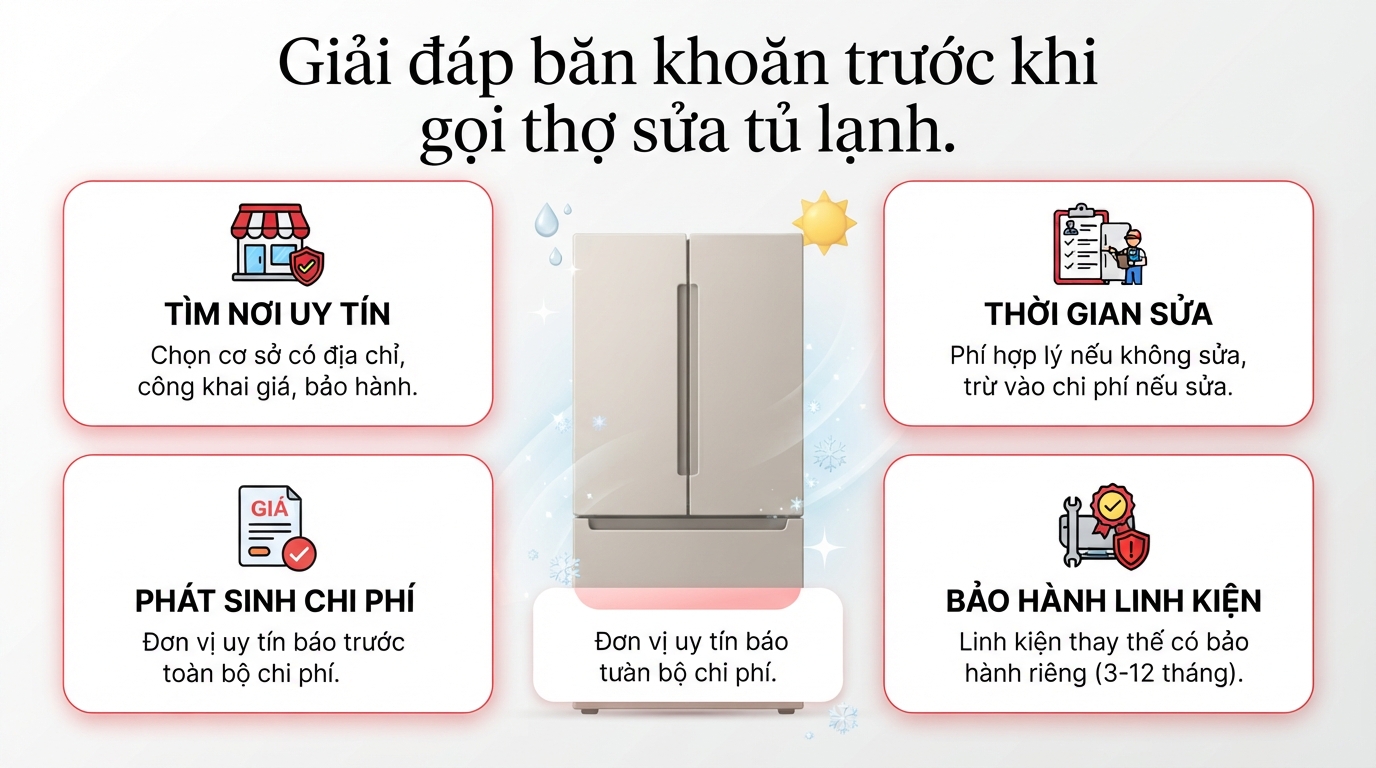Sửa tủ lạnh được xếp hạng cao nhất: tiêu chí và phương án phù hợp