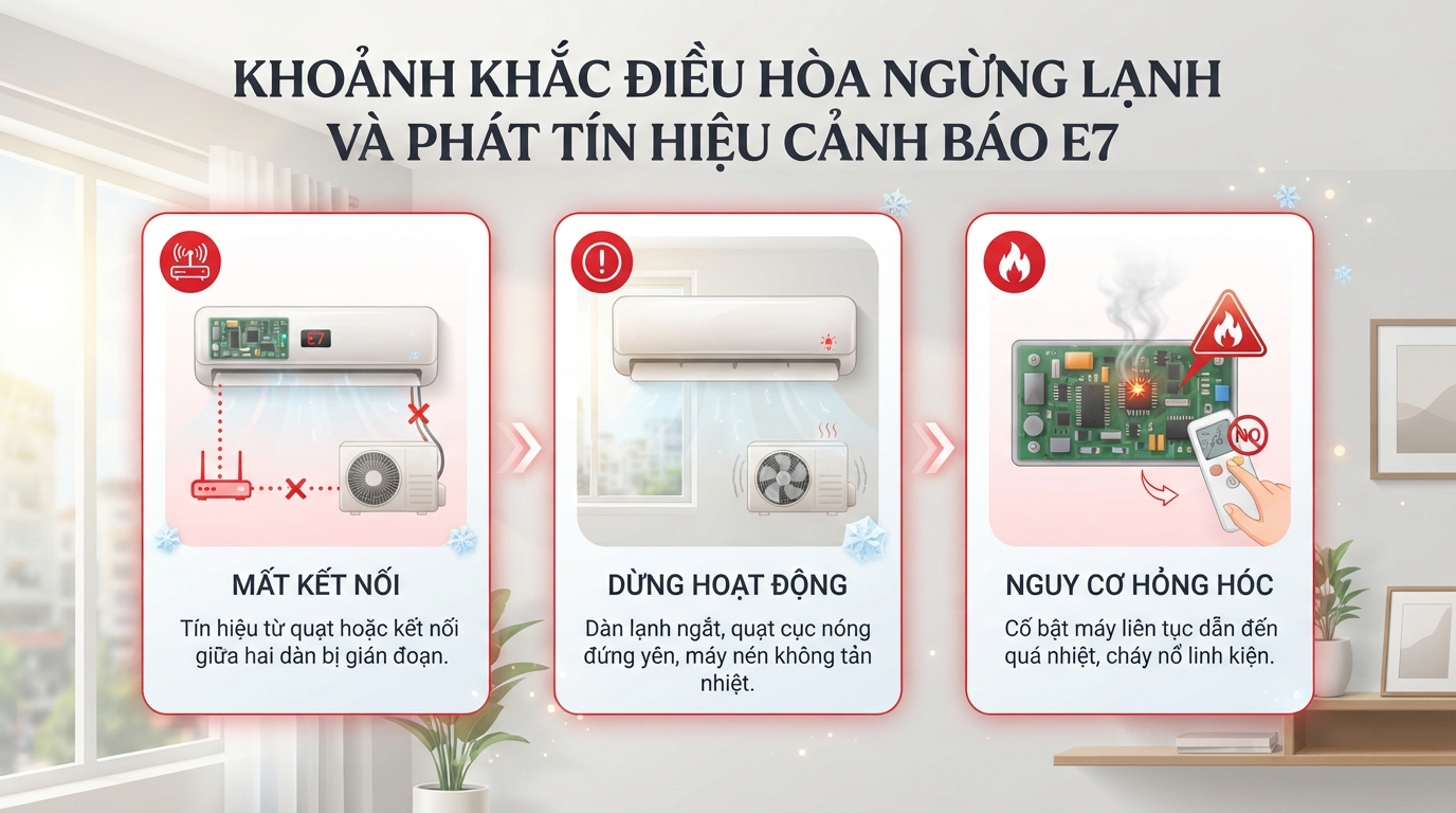 Thao tác giữ phím Cancel năm giây trên remote giúp quét chuẩn xác mã lỗi bo mạch.