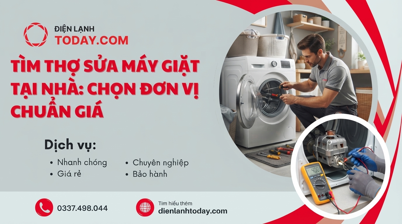 Tìm thợ sửa máy giặt tại nhà: cách chọn đơn vị chuẩn giá