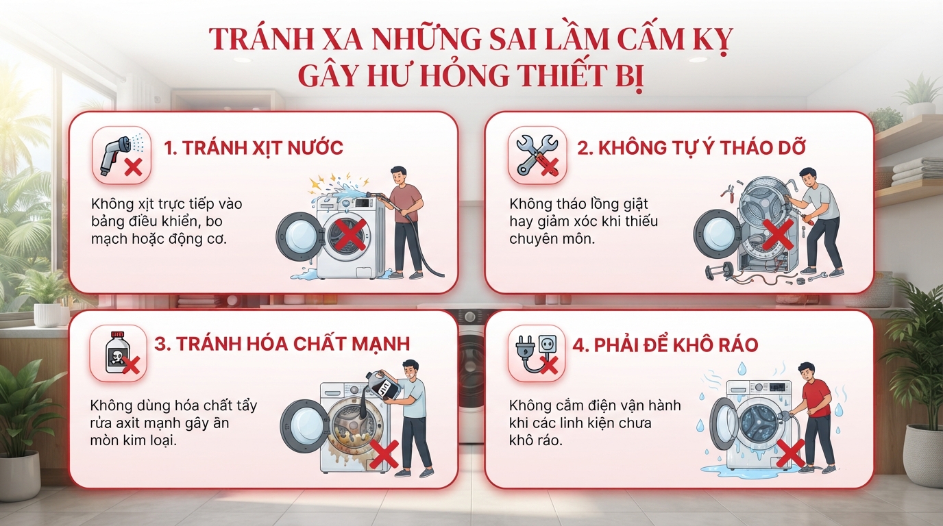 Vệ sinh máy giặt đúng cách: Tự xử lý tại nhà hay liên hệ thợ