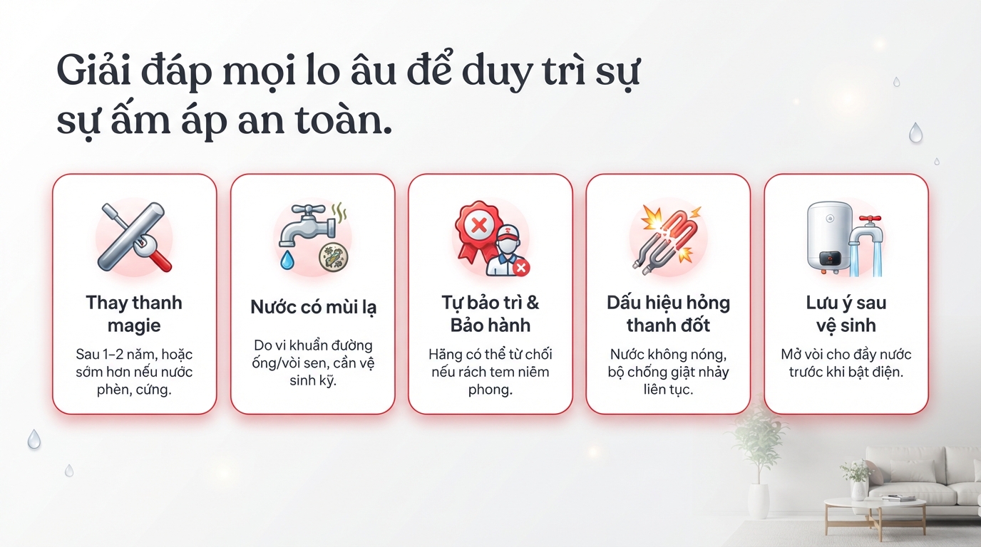 Vệ sinh máy nước nóng gián tiếp: Hướng dẫn xả cặn và bảo trì