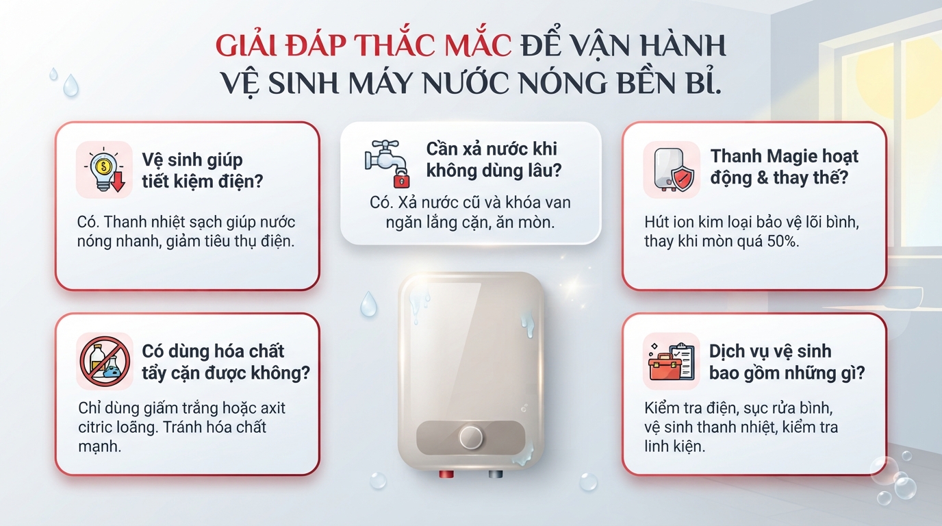 Vệ Sinh Máy Nước Nóng Tại Nhà: Hướng Dẫn An Toàn & Hiệu Quả